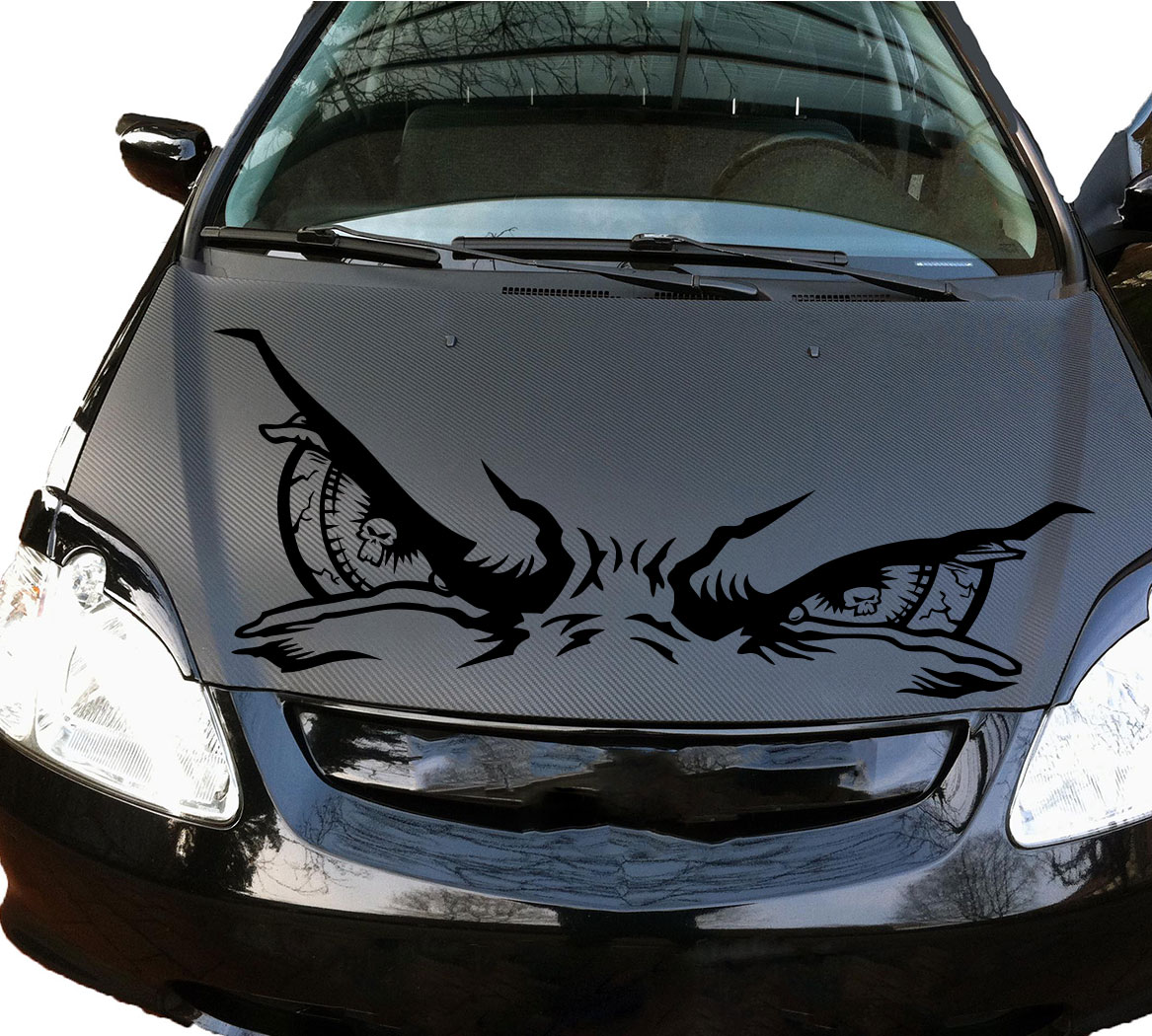 Auto Frontscheibe 3D Kreative Augen Totenkopf Aufkleber